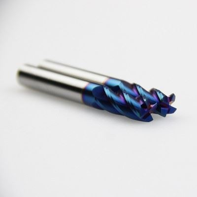 HRC 65度整体钨钢铣刀 四刃圆鼻铣刀 牛鼻4刃铣刀 硬质合金立铣刀图5