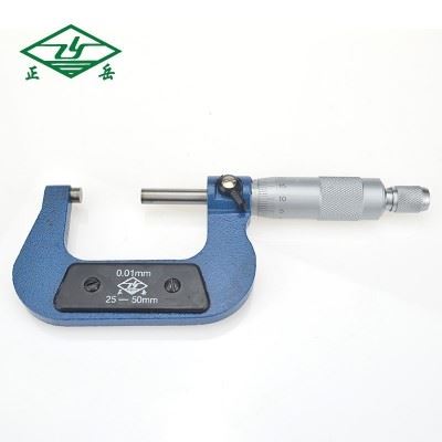 正岳外径千分尺0-25mm螺旋测微器工业级0.01高精度螺纹测厚仪图2