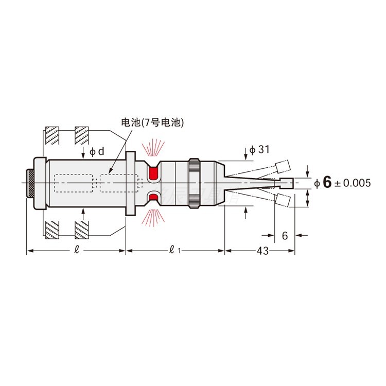日本NIKKEN日研感触器3D光电万向寻边器加工中心分中棒S20-UMT图2