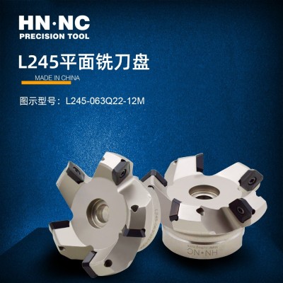海纳R245-100-32-9T 45度平面铣刀盘R245-12T3硬质合金刀片