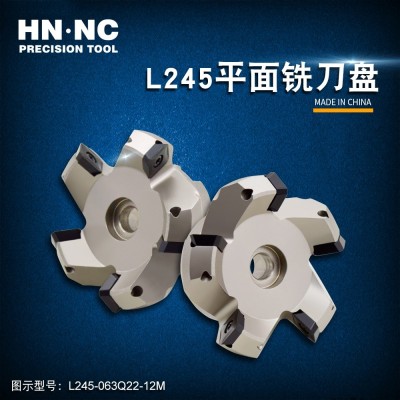 海纳L245-100-32-7T 45度平面铣刀盘R245-12T3硬质合金刀片