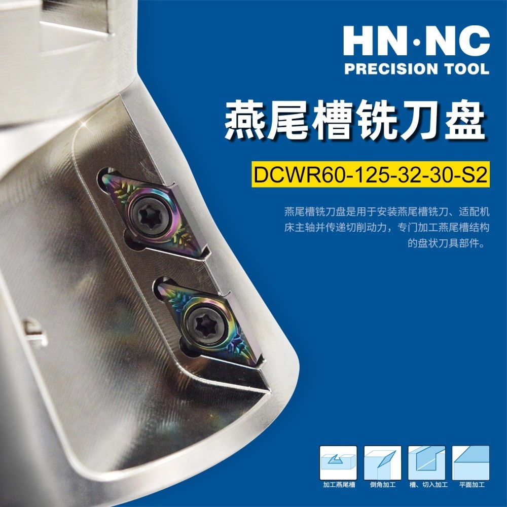 海纳DCWR60-200-60-40可转位燕尾槽铣刀盘DCMT11硬质合金刀片图3