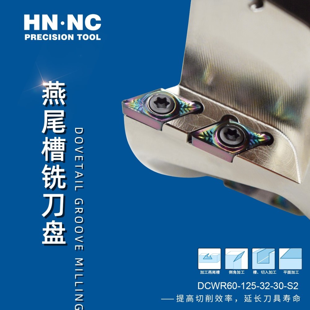 海纳DCWR60-200-60-40可转位燕尾槽铣刀盘DCMT11硬质合金刀片图4