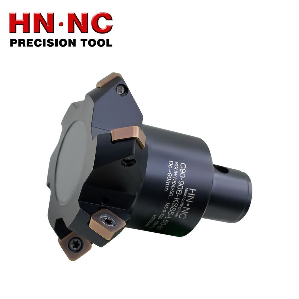 海纳C90-90B-KSS5-L50-6F V型槽铣刀盘 SCHW120425R硬质合金刀片图5