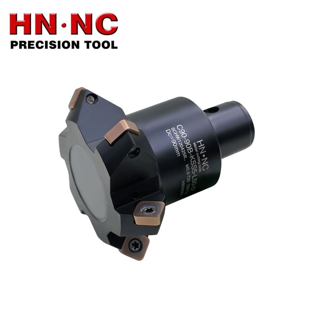 海纳C90-90B-KSS5-L50-6F V型槽铣刀盘 SCHW120425R硬质合金刀片图2