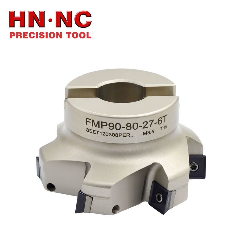 海纳FMP90-90-27-6T 90度方肩平面铣刀盘SEET120308PER硬质合金刀片图3